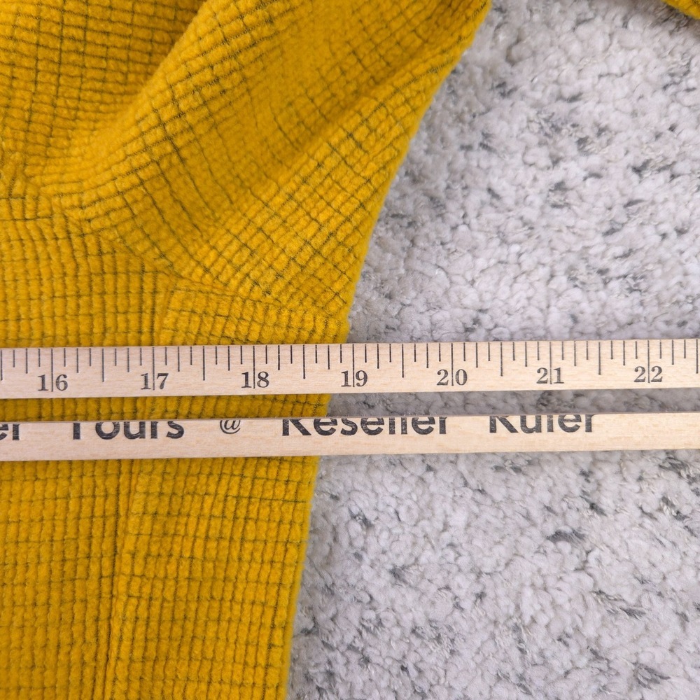 Melanzana Hoodie Womens XS Micro Grid Fleece Sweater Pullover Hiking Yellow EUC - Picture 6 of 7